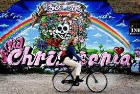 Christiania, de tre prikker og cykler